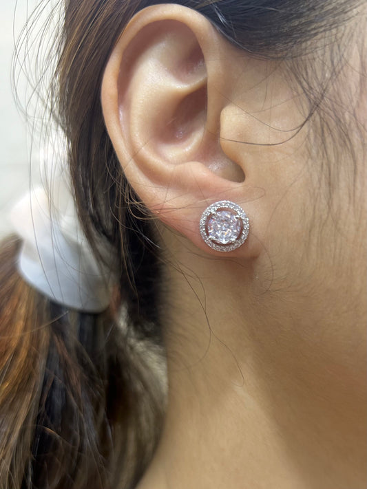 Solitaire Studs With Rim