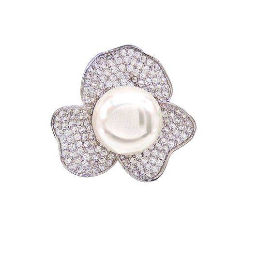"Opulent Pearl" Cocktail Ring
