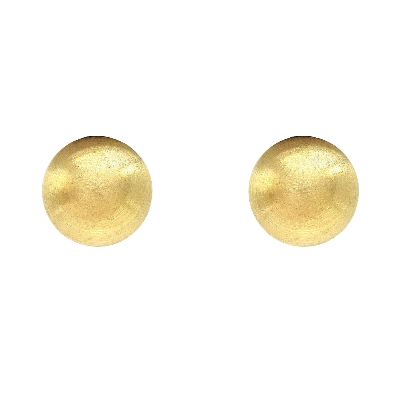 Gold-Plated Button Stud Earrings