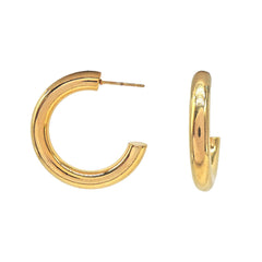 Architectural Chic Hoop Earrings: Modern Statements