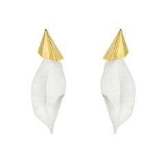 Golden Foliage: Gold Plated Leaf Earrings