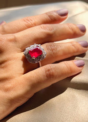 Radiant Red Octo Cocktail Ring