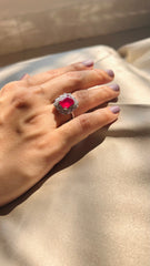 Radiant Red Octo Cocktail Ring