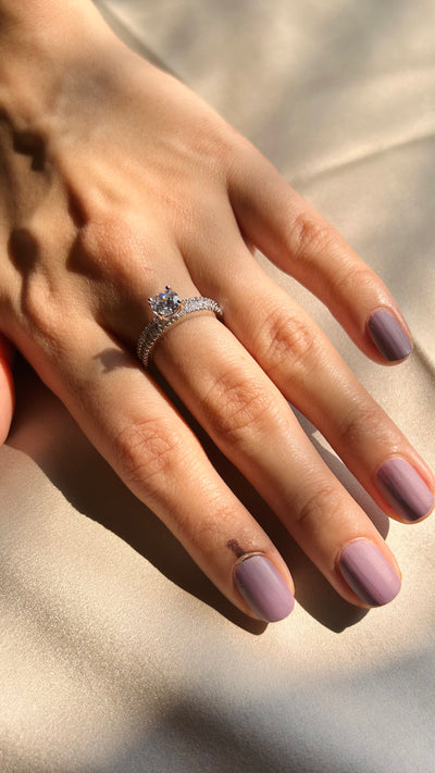 Timeless Spark Half Carat Solitaire with Baguette Detail