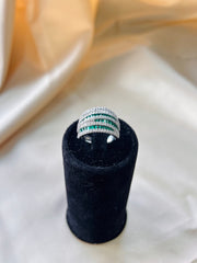 Lush Green: Doublet Colorstone with Baguette Diamonds