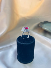 Scarlet Sparkle Hydro Adjustable Cocktail Ring