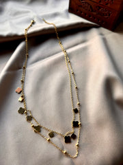 Gold-Plated Two-Layer Chain Necklace
