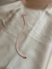 Elegance in Simplicity: Rose Gold Tennis Bracelet