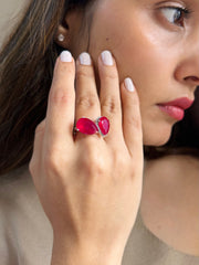 Glamorous Red Hydro Cocktail Ring