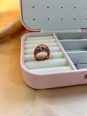 **Elegant Solitaire Rose Gold Ring**