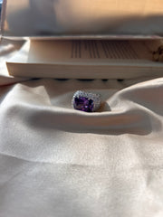 "Majestic Amethyst and Diamond Cocktail Ring"