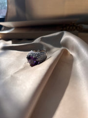 "Majestic Amethyst and Diamond Cocktail Ring"