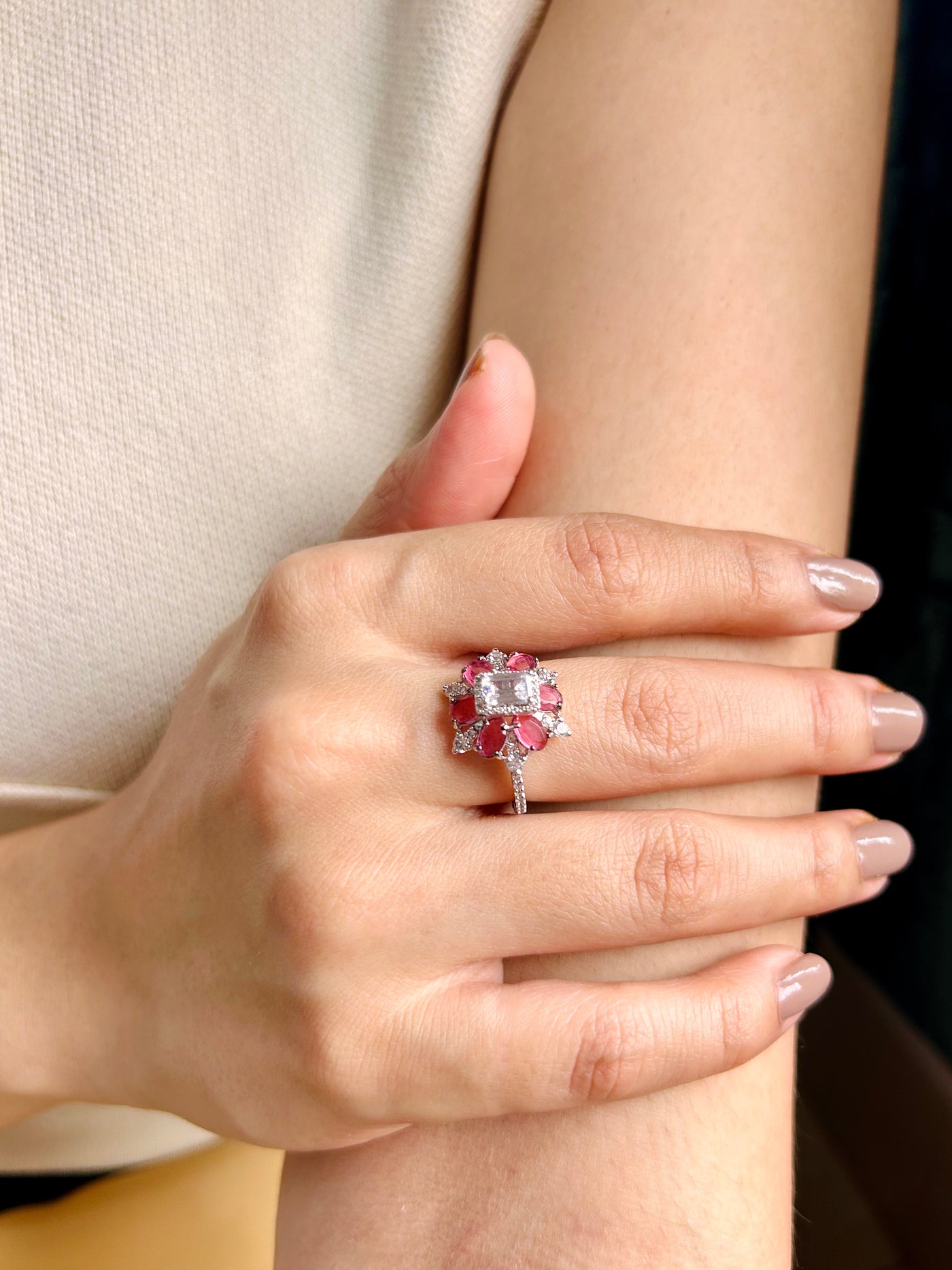 Pink Sapphire Cocktail Ring