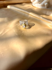 "Stunning Asscher-Cut Yellow Diamond Designer Cocktail Ring"