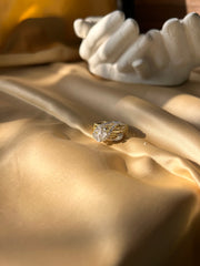 Sunrise Serenade  Yellow and White Diamond Fancy Ring