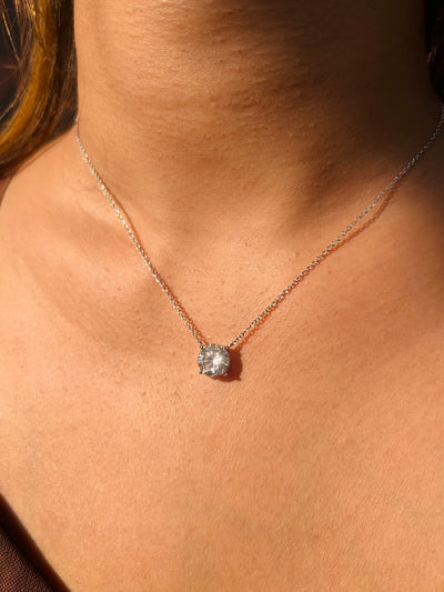 "Simplicity and Sparkle: The Round Solitaire Pendant for Every Occasion"