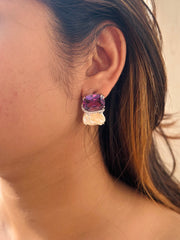 Majestic Amethyst: Diamond Baroque Drops