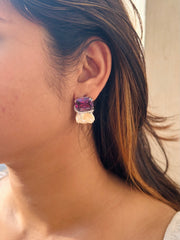 Majestic Amethyst: Diamond Baroque Drops