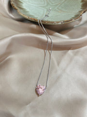 Romantic Pink Heart Pendant: A Dazzling Expression of Affection