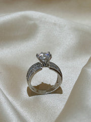 Tapered Elegance - Solitaire Tapered Baguette Diamond Ring