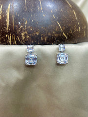 Asscher Brilliance Solitaire Dangler Earrings