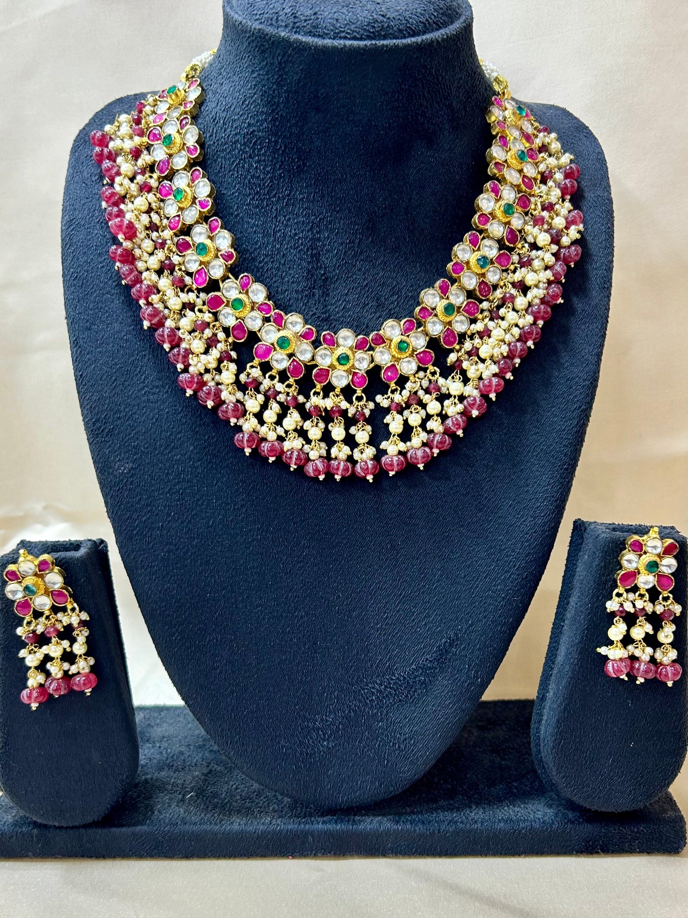 Destination Dreams: Necklace with Red Hydrostones for Weddings