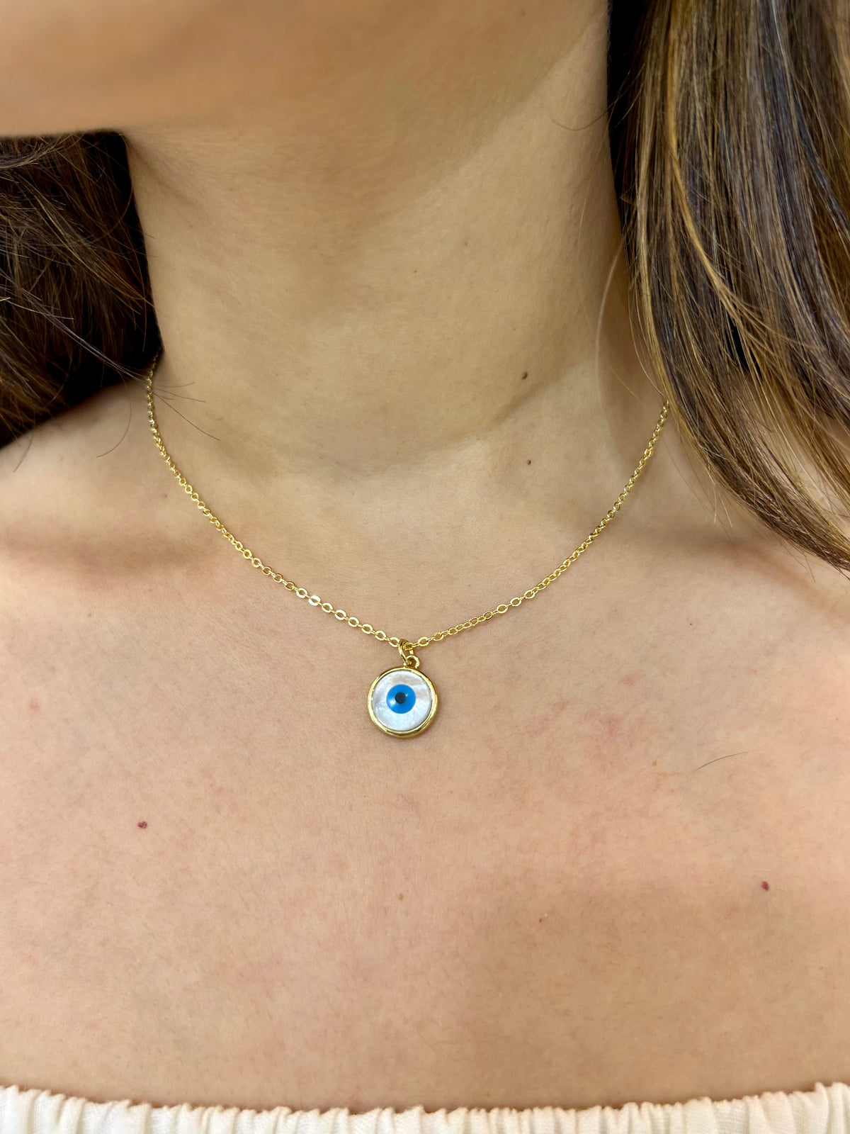 Protective Evil Eye Pendant with Chain