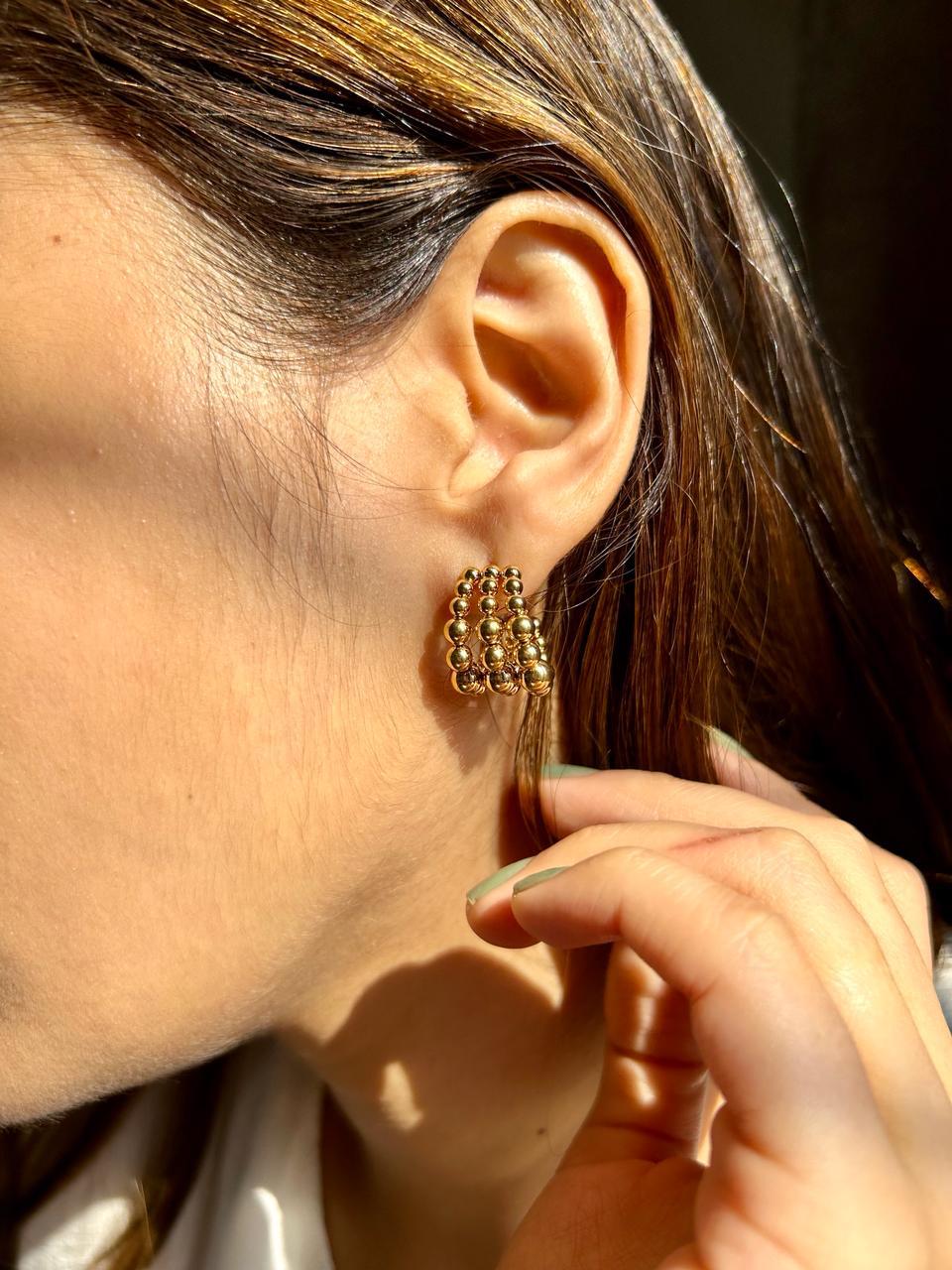 Gold-Plated Bali Earrings